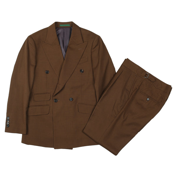 Brown Wool Double-Breasted Suit – Inspired by Classic Men’s Wool Suits Plus Size