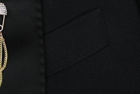 Black Suit with Tuxedo – Inspired by Men’s Modern Suits for Weddings Plus Size